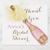 Brunch und Bubbly Sparkling Bridal Showe Schaumweinetikett (Einzelnes Label)