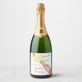 Brunch und Bubbly Sparkling Bridal Showe Schaumweinetikett (Vorderseite)