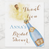 Brunch und Bubbly Sparkling Bridal Showe Weinetikett (Einzelnes Label)