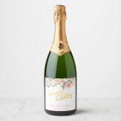 Brunch und Bubbly Sparkling Wine Label - Gold Text Schaumweinetikett (Vorderseite)