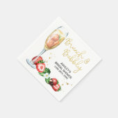 Brunch und Bubbly Strawberry und Champagner-Dusche Serviette (Ecke)