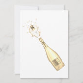 Brunch und Bubbly Türkis und Gold marmorfarbene Ti Einladung (Rückseite)