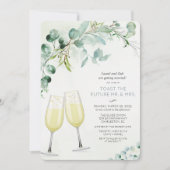 Brunch und Bubbly Verlobung Einladung (Vorderseite)