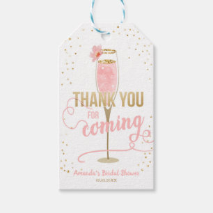 Brunch und Bubbly Vielen Dank Tags Brautparty Geschenkanhänger