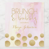 Brunch- und Bubbly-Weinetiketten Weinetikett (Einzelnes Label)