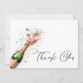 Brunch und Champagner-Brautparty Dankeskarte (Vorderseite)