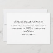 Brunch und Champagner-Brautparty Dankeskarte (Rückseite)