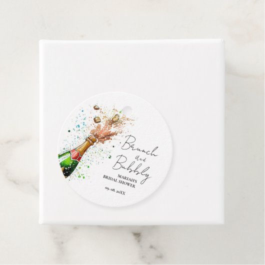 Brunch und Champagner-Brautparty Geschenkanhänger (Beispiel)