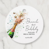 Brunch und Champagner-Brautparty Geschenkanhänger (Vorderseite)