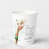 Brunch und Champagner-Brautparty Pappbecher (Rückseite)