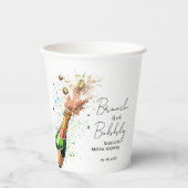 Brunch und Champagner-Brautparty Pappbecher (Vorderseite)