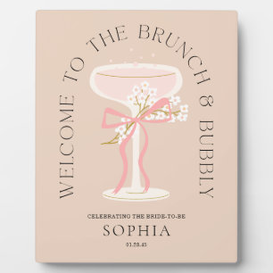 Brunch und Champagner Hochzeitsbrunch Willkommen Fotoplatte