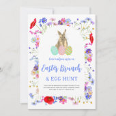 Brunch und Eierjagd zu Ostern Einladung (Vorderseite)