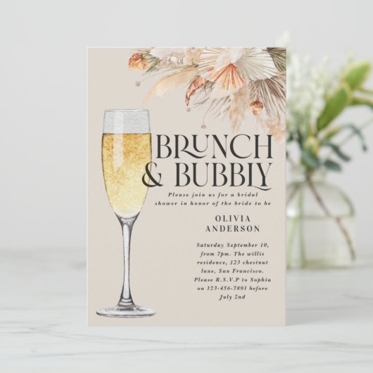 Brunch und einladung (Stehend Vorderseite)