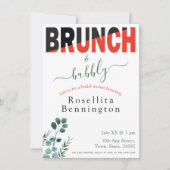 Brunch und Eukalyptus-Brautparty Einladung (Vorderseite)