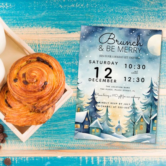 Brunch und fröhliches Party zu Mittag essen Einladung