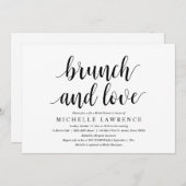 Brunch und Liebe, Modernes Brautparty Einladung (Vorne/Hinten)
