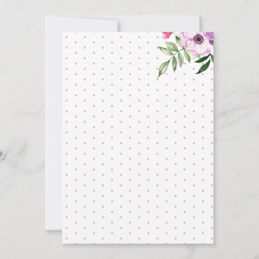 Brunch und Lila rosafarbenes Brautparty Einladung (Rückseite)