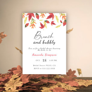 Brunch und perlende Herbst-Brautparty Einladung