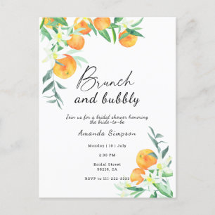 Brunch und prickelnde Brautparty Postkarte