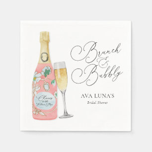 Brunch und prickelndem Champagner Brautparty-Papie Serviette