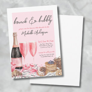 Brunch und prickelnder Champagner - Brautparty Einladung