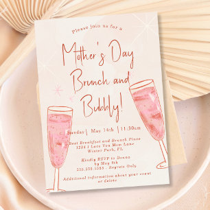 Brunch und prickelnder Rosé Muttertags-Brunch Einladung