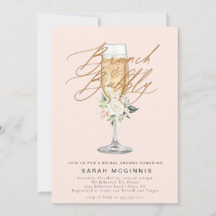 Brunch und Prosecco Champagner-Sprühregen-Einladun Einladung