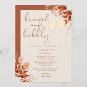 Brunch und rustikales Brautparty Einladung (Vorne/Hinten)