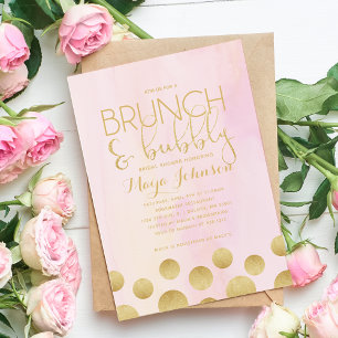Brunch- und Sekt-Brautabschiedseinladung Einladung