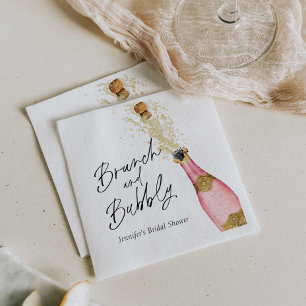 Brunch und Sprudel Brautparty-Papier Servietten