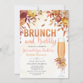 Brunch und Sprudel Hochzeitsdusche Einladung (Vorderseite)
