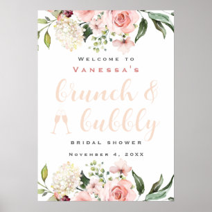 Brunch und Sprudel Junggesellinnen-Abschieds-Willk Poster