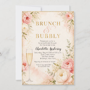 Brunch und Sprudel Junggesellinnen-Abschiedsparty Einladung