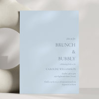 Brunch und Sprudel Trübe sanfte blaue Brautparty