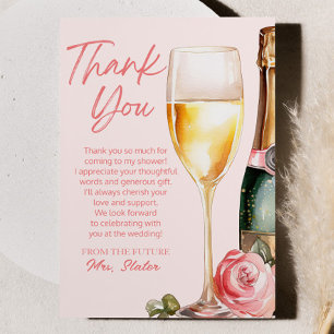 Brunch und sprudelige Mimosa Champagner Brautparty Dankeskarte