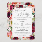 Brunch und sprudelnde Boho Brautparty-Einladungen Einladung (Vorne/Hinten)