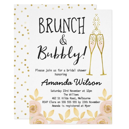 Brunch Und Sprudelnde Brautparty Einladung Einladung Zazzle De