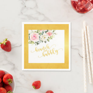 Brunch und sprudelnde Serviette - Goldtext Goldran