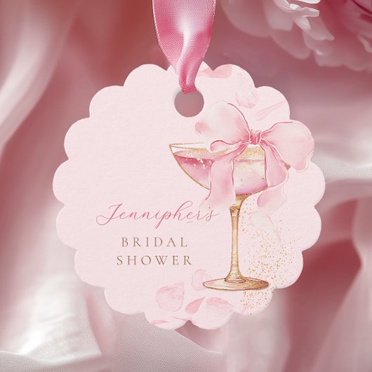 Brunch und Sprudelrosa Gefallen-Tags Geschenkanhänger