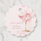 Brunch und Sprudelrosa Gefallen-Tags Geschenkanhänger (Vorderseite)