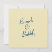 Brunch und Vintage Brautdusche Einladung (Rückseite)