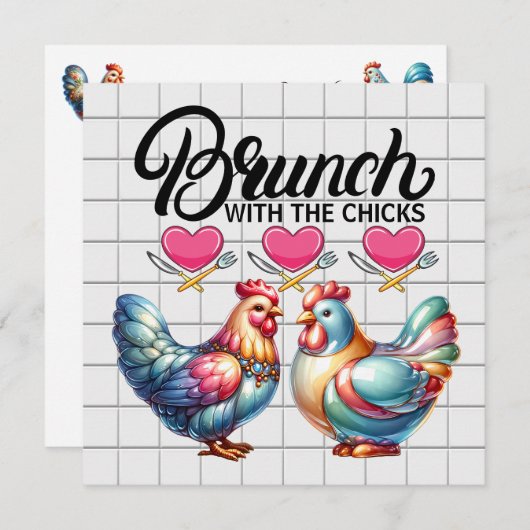 Brunch usw. Einladung (Vorne/Hinten)