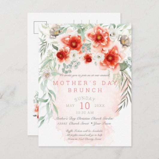 Brunch-Veranstaltung der Mutter für die Church Gro Postkarte (Vorne/Hinten)