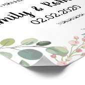 Brunch von Blattblättern mit Wasserfarbe Poster (Ecke)