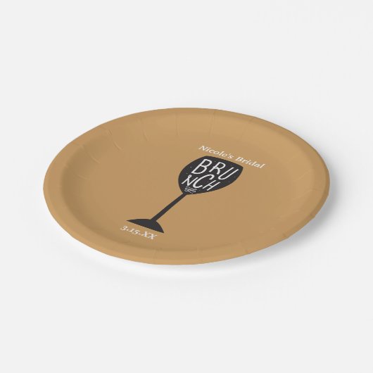 BRUNCH Weinglas JEDE FARBE & EVENT Party Teller (Schrägansicht)