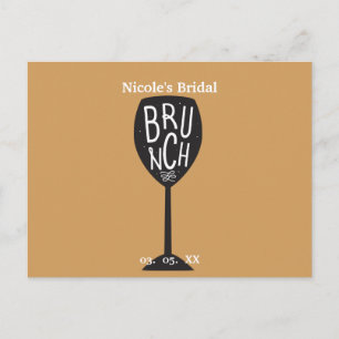 BRUNCH-Weinglas JEDER FARBE & EVENT Trendig Chic Postkarte