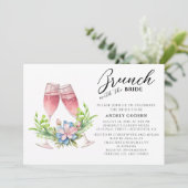 Brunch With the Bride Invitation Einladung (Stehend Vorderseite)