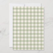Brunch with the Bride Sage Green Gingham Shower  Einladung (Rückseite)