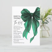 Brunch With The Bride She's Tying The Knot Bow Einladung (Stehend Vorderseite)